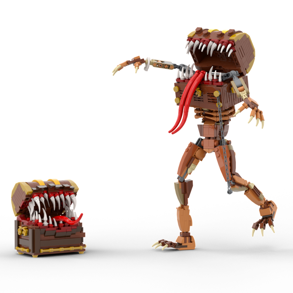 Gaming Console Lego - BuildMOC Game Mimic Chest Dungeonsed Monster