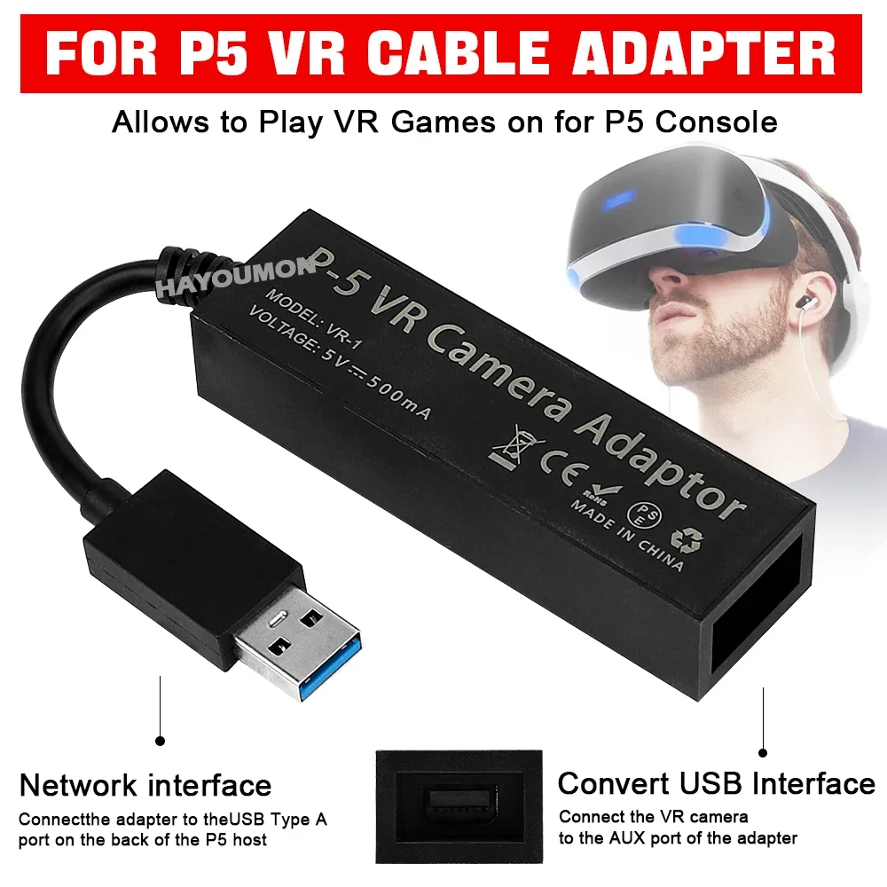 Gaming Console Ps5 - For PS5 VR Cable Adapter For