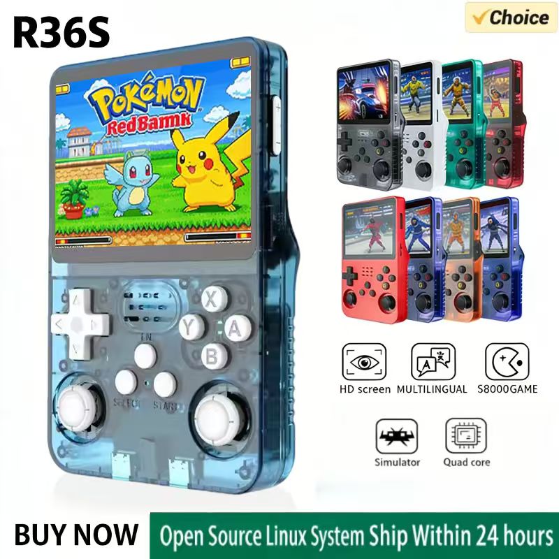 Gaming Console With Gta - R36S Handheld Game Console ARKOS System