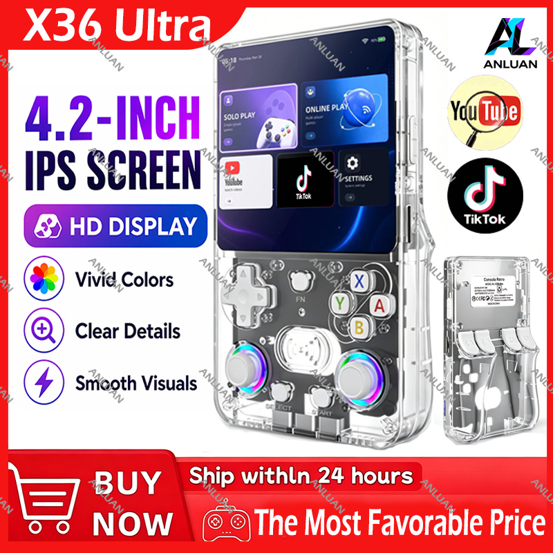 Gaming Console With Gta - X36 Ultra All-In-One Retro Handheld Game