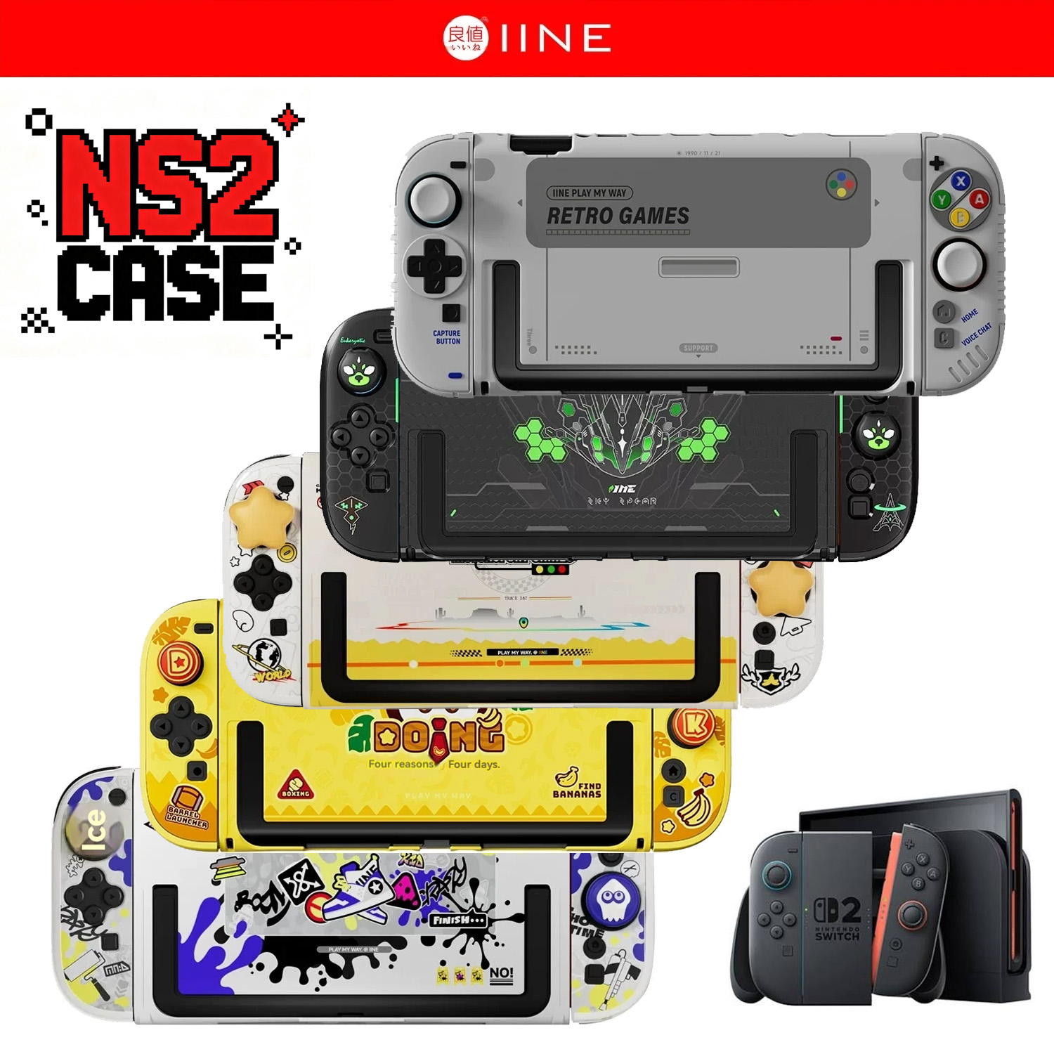 Gaming Console Retro - IINE Retro Case Switch 2 Protective
