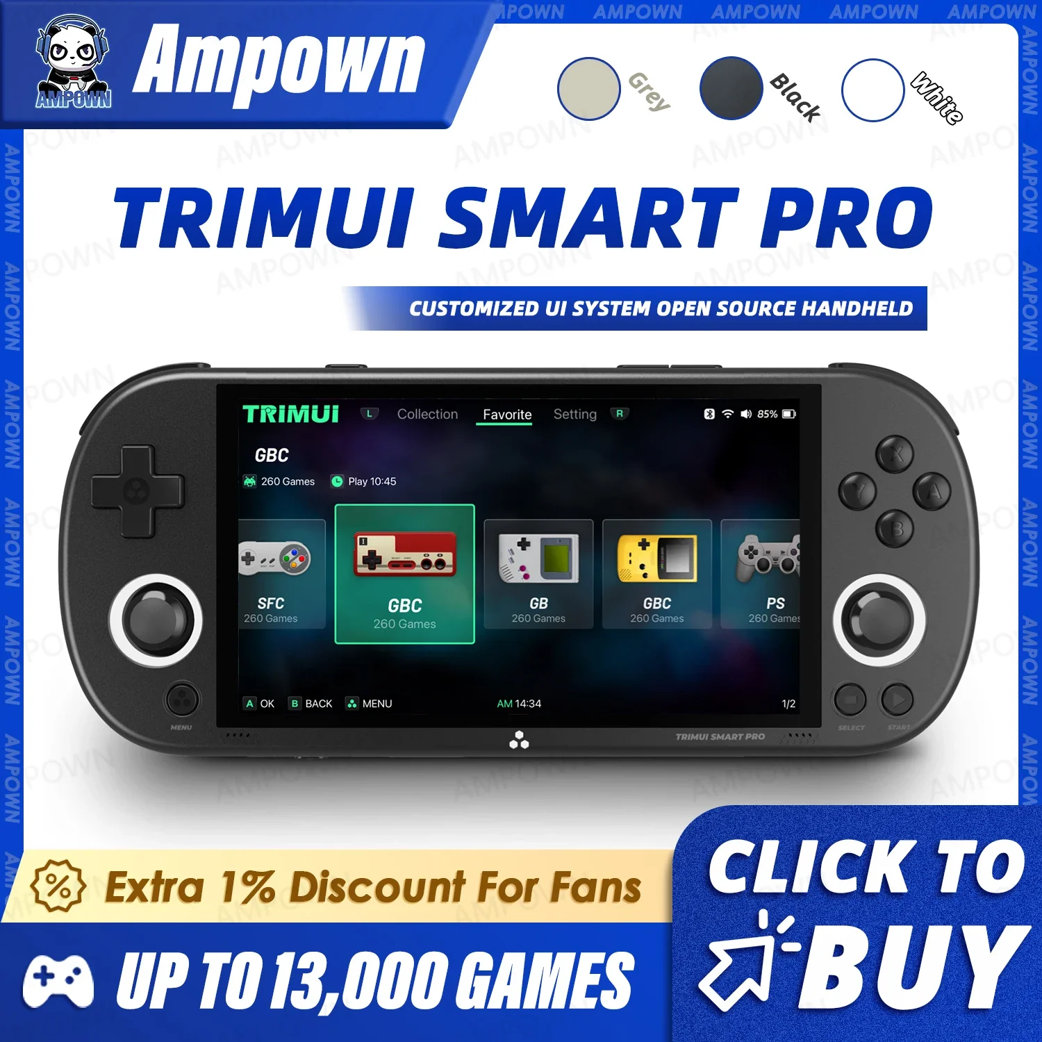 Gaming Console G90 - Trimui Smart Pro Handheld Game Console