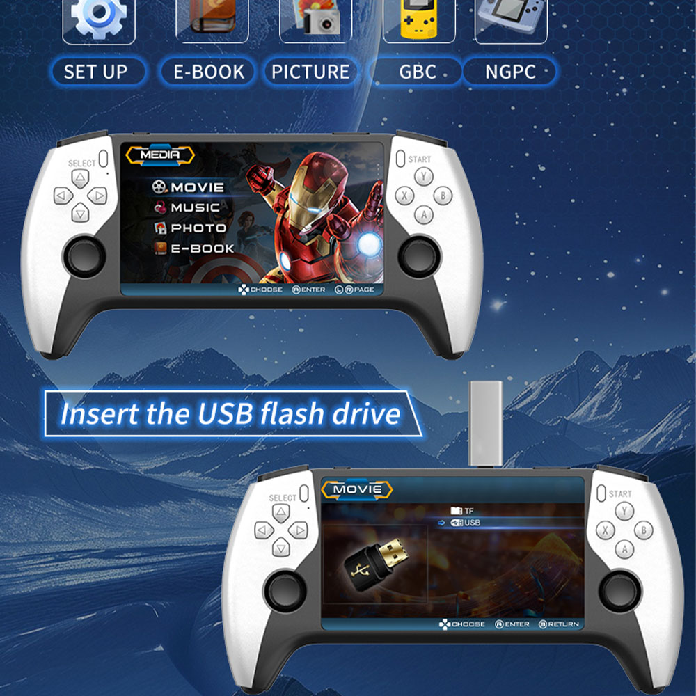 2026 New SF3500 5 Inch Handhel - Gaming Console G90 recension och pris