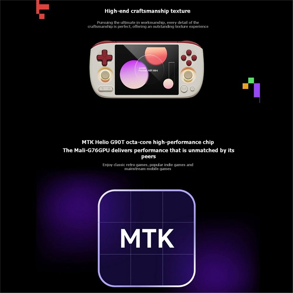 ■★New Arrival Fashion  AIR Min - Gaming Console Handheld Retro recension och pris