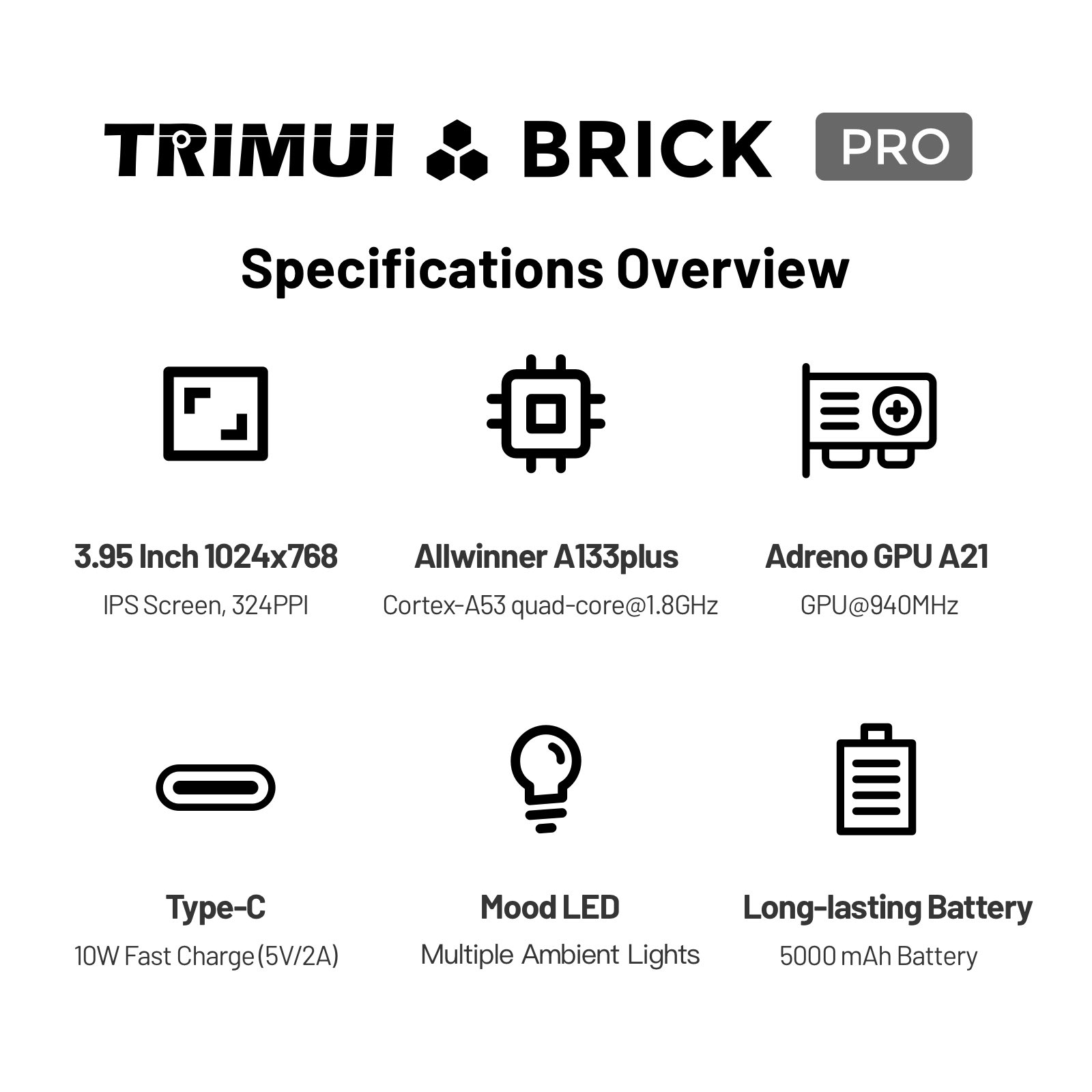 TRIMUI Brick Pro TG4040 Retro  - Gaming Console Handheld Retro recension och pris