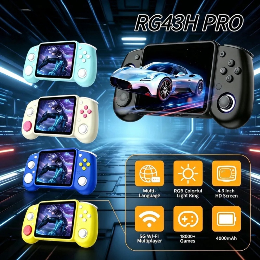 RG43H Pro Portable Retro Handh - Gaming Console Retro recension och pris
