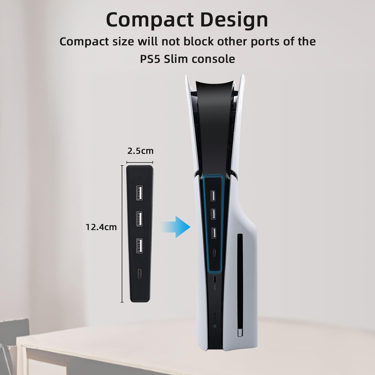 4 Ports USB Hub for PS5 Slim D - Gaming Console Ps5 recension och pris