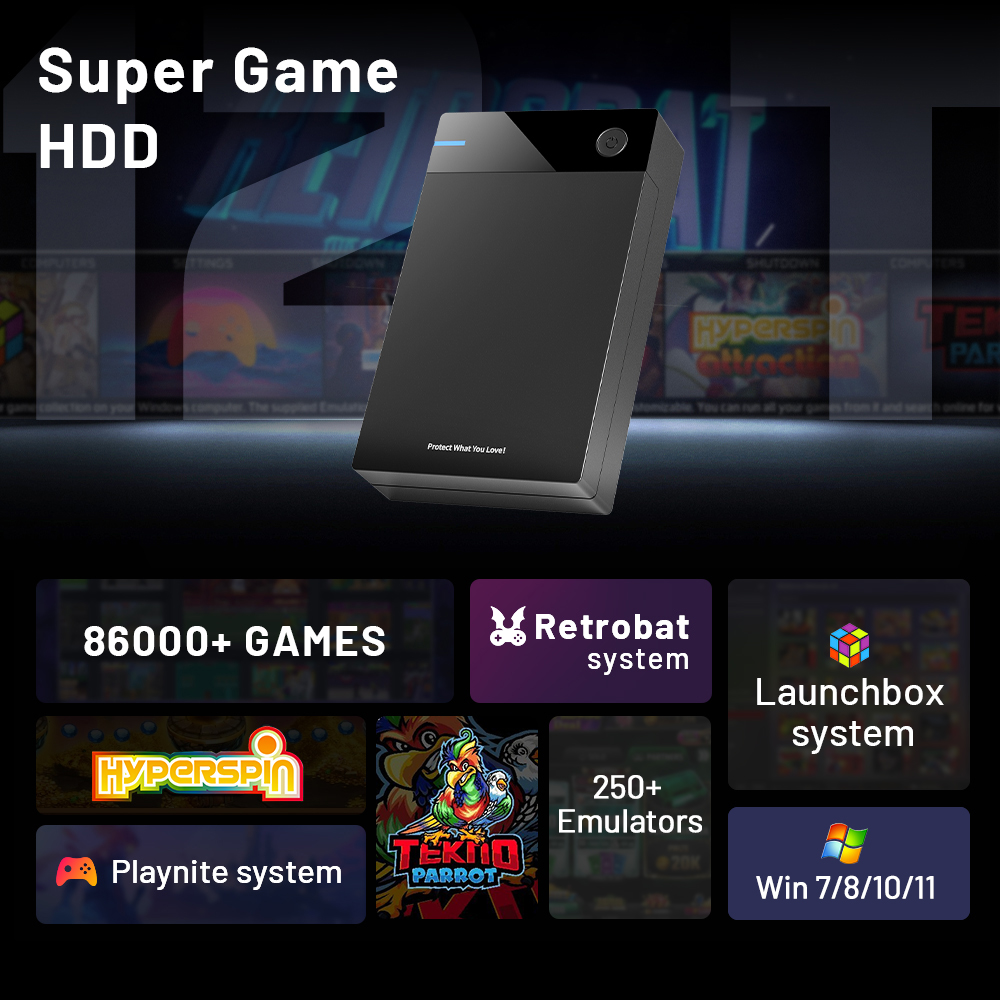 12TB Gaming HDD with Hyperspin - Gaming Console With Gta recension och pris