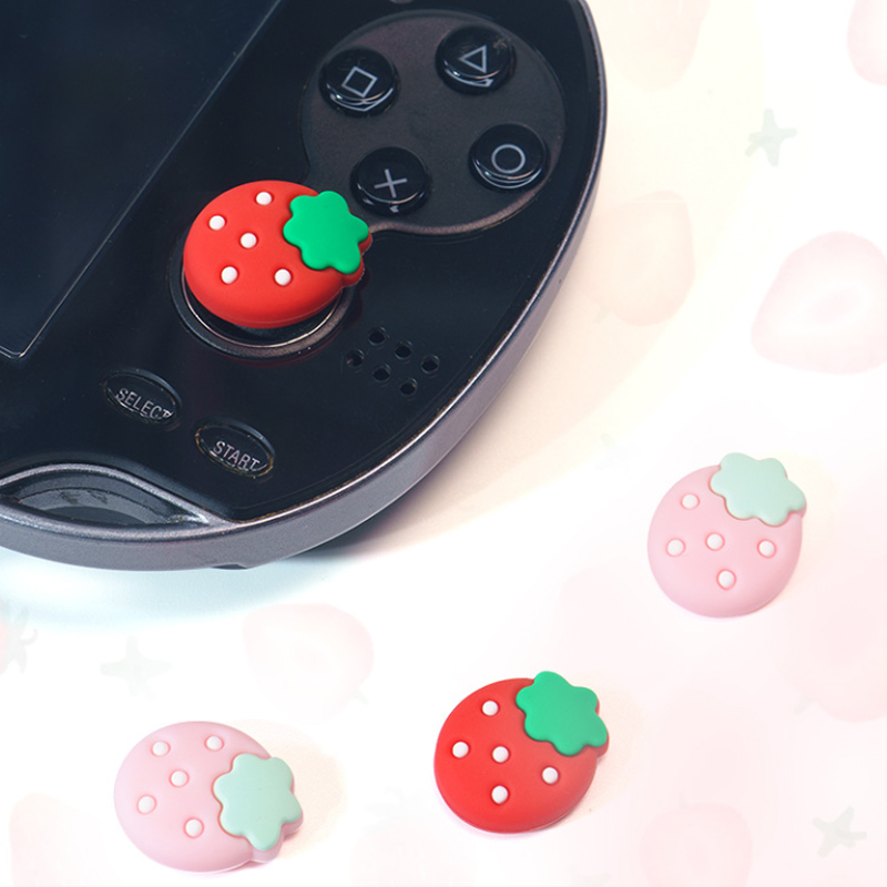 4pcs Strawberry Soft Thumb Sti - Thumb Grip Joystick recension och pris