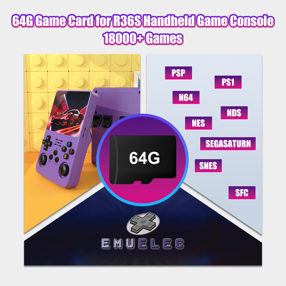 64G Game TF Card for R36S Vide - Gaming Console Handheld Retro recension och pris