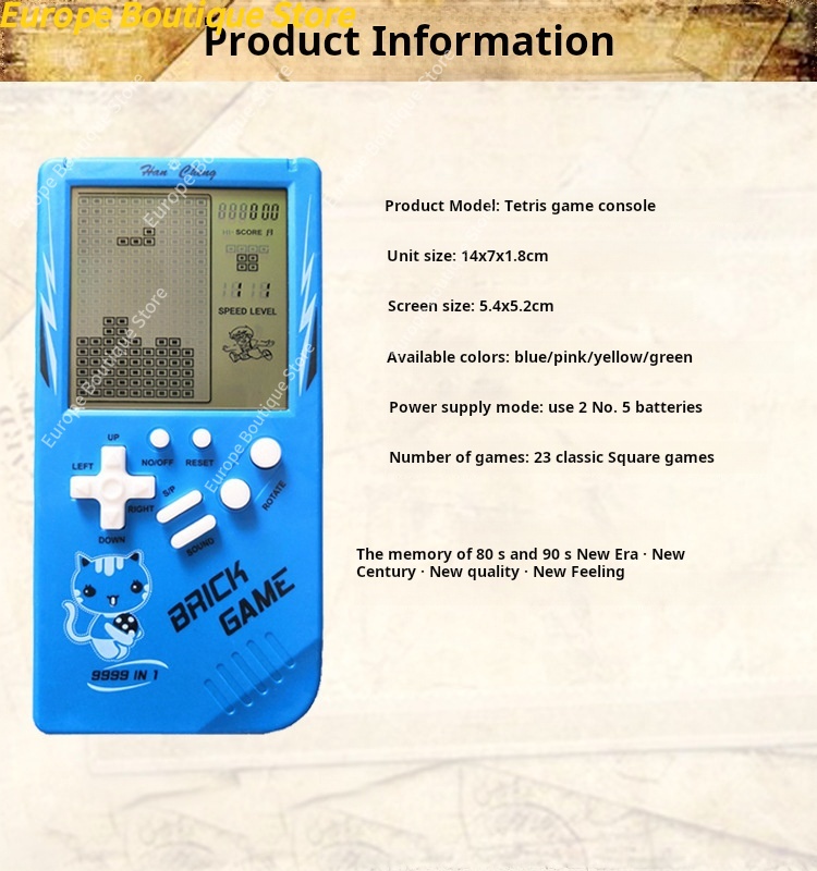 Large Screen Kids Handheld Gam - Gaming Console Handheld Retro recension och pris
