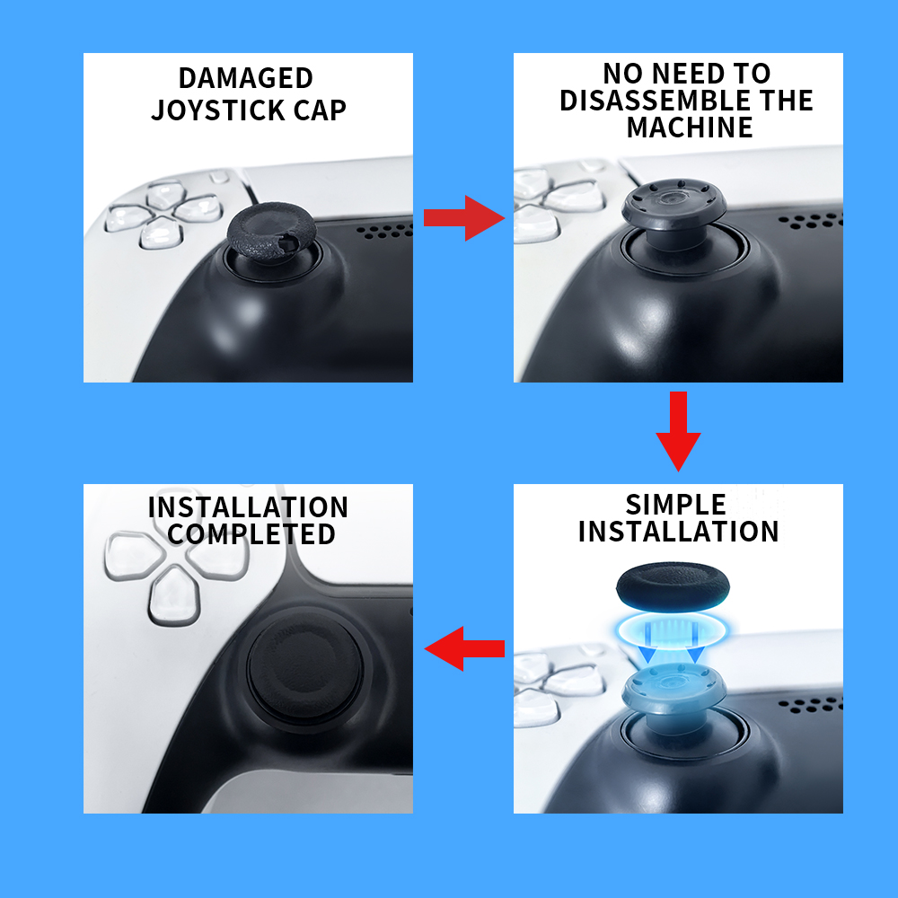 2-6 Pcs Non-Skid Thumb Grip Ca - Ps5 Controller Cover recension och pris